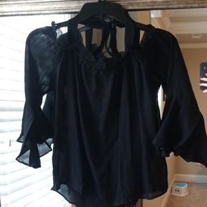 Jcrew sheer on or off shoulder top